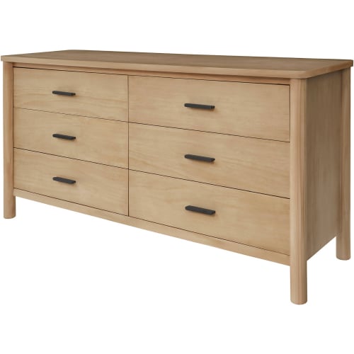 Bloomfield 6 Drawer Dresser in Natural Pine Wood